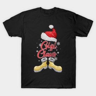 Santa Gigi Claus Merry Christmas Matching Family Group T-Shirt